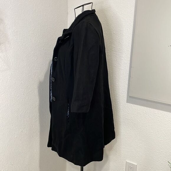 Trademark Tulle black pea coat | size Large - Picture 5 of 8